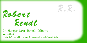 robert rendl business card